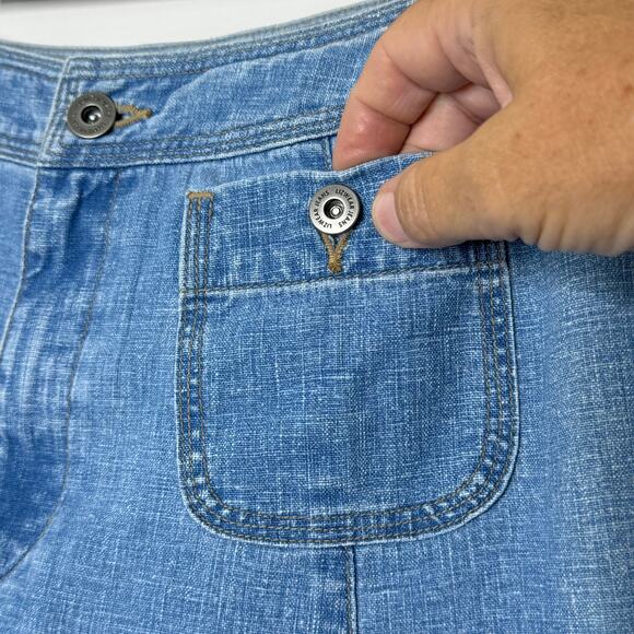 Vintage Liz Claiborne linen/cotton denim look skirt - Picture 3 of 10